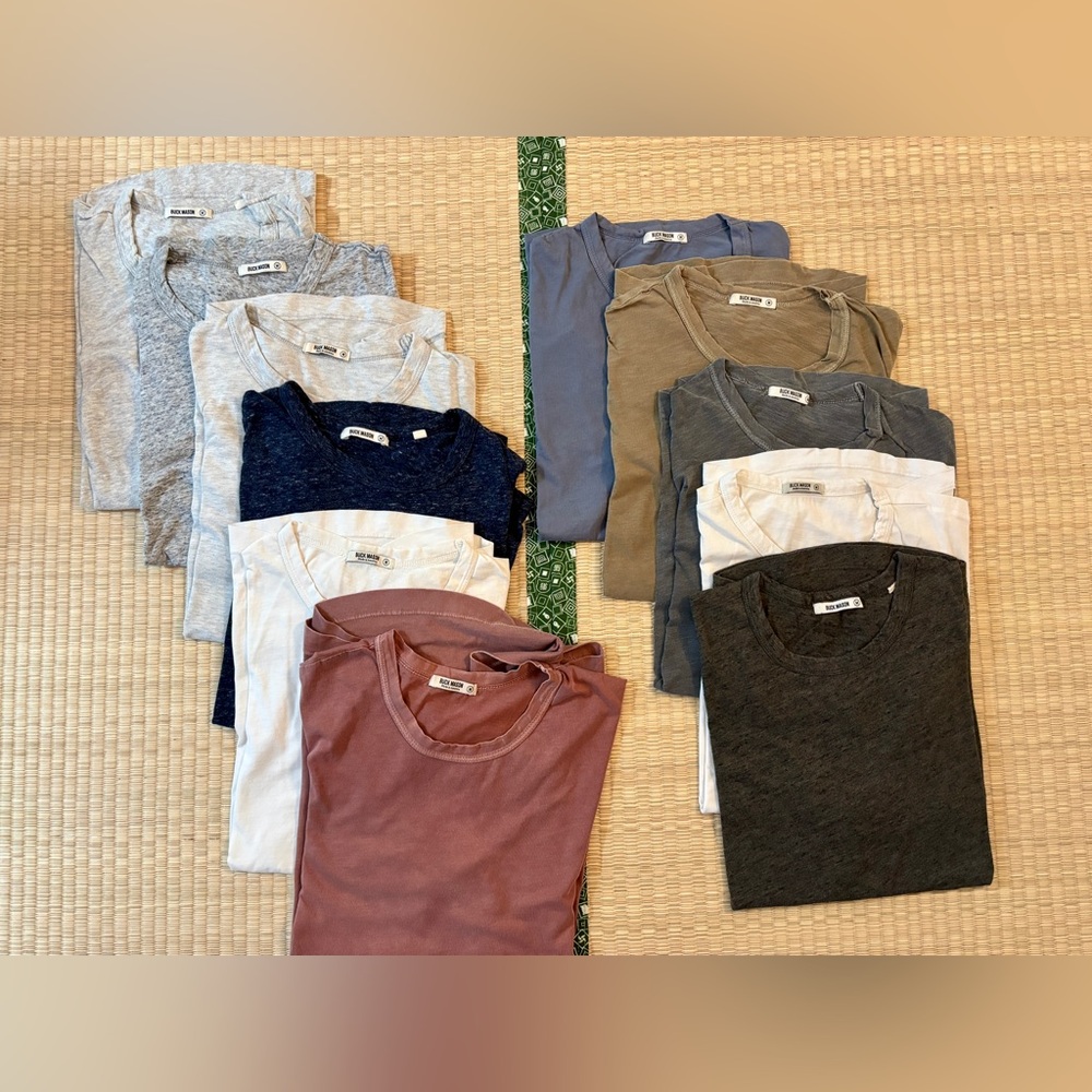 buck mason curved hem tshirt lot medium